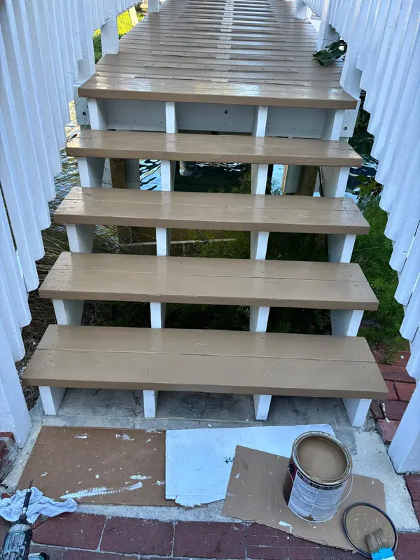 Deck stairs · Finished — Ann & Gaby Painting project (exterior)
