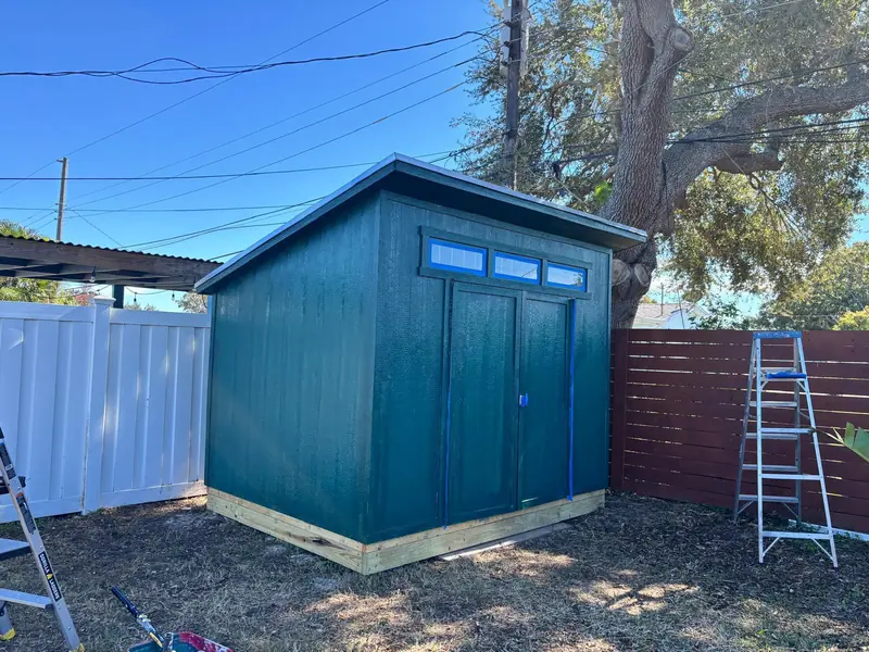 Backyard shed · After — Ann & Gaby Painting project (exterior)
